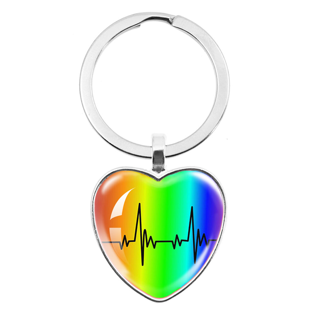 Wholesale LGBT Rainbow Love Metal Keychain